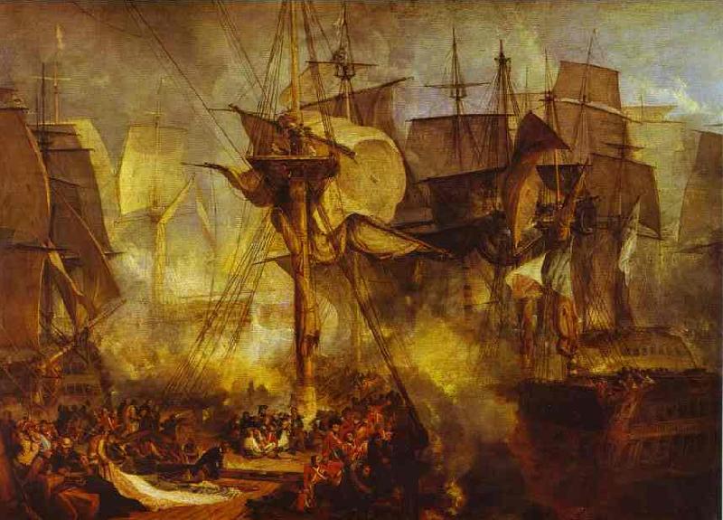 J.M.W. Turner Battle of Trafalgar as Seen from the Mizen Starboard Shrouds of the Victory France oil painting art